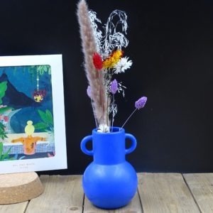 Vase amphore bleu