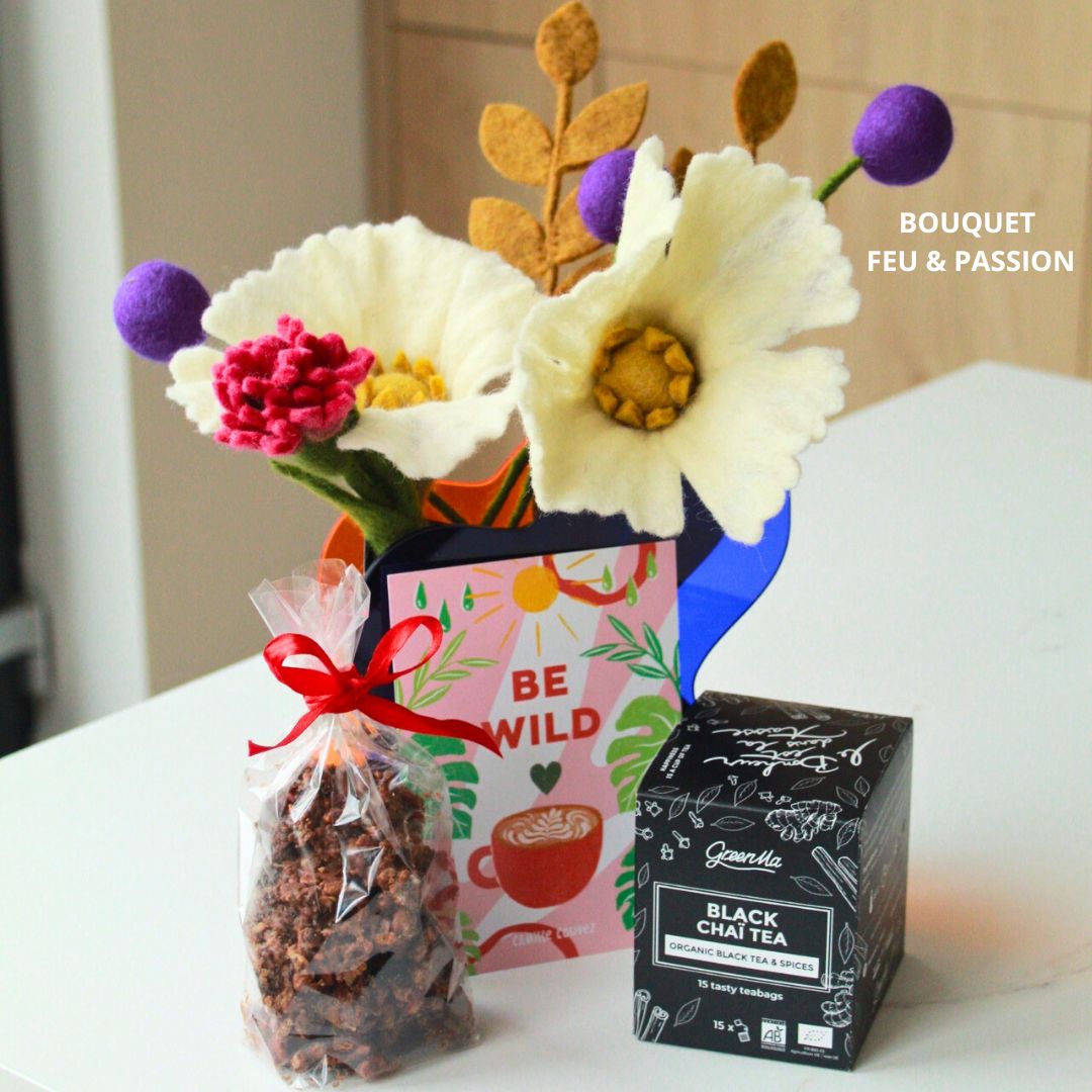 bouquet saint valentin feu